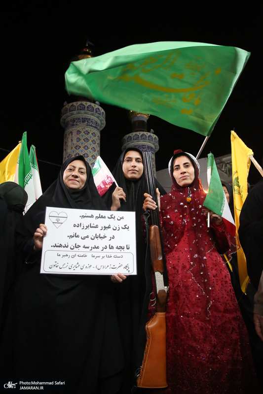 اجتماع عشایر فسا در حمایت از رزمندگان جبهه ی مقابله با دشمن آمریکایی - صهیونی