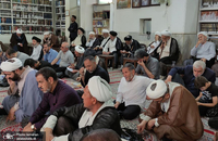 مراسم عزاداری شهادت امام محمد باقر (ع) در دفتر آیت الله العظمی صانعی (ره) برگزار شد