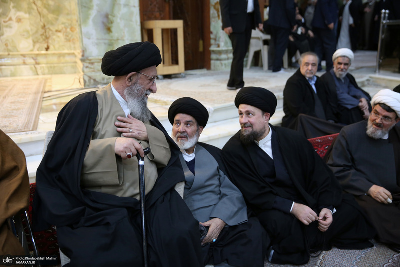 مراسم بیست‌و‌نهمین سالگرد ارتحال حاج سید احمد خمینی و بزرگداشت آیت‌الله بجنوردی در حرم امام