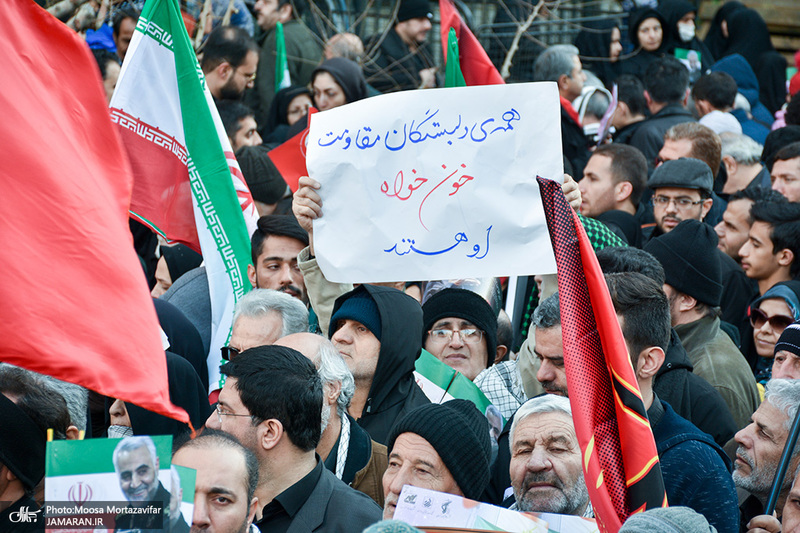  حضور میلیون ها تهرانی در تشییع پیکر مطهر سردار قاسم سلیمانی - 9 