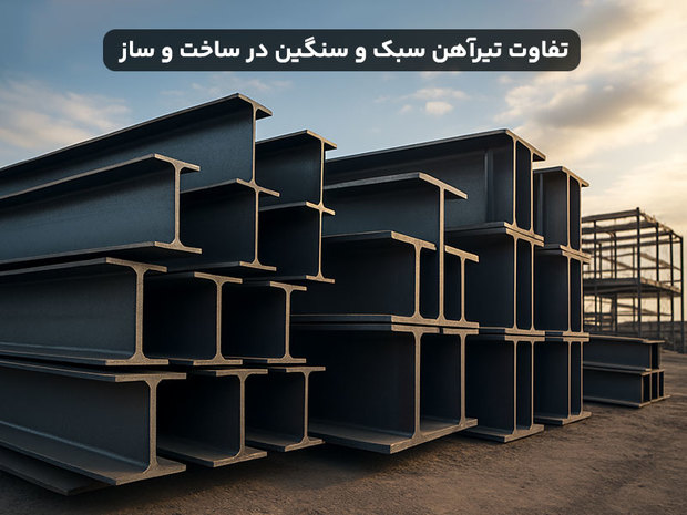 تفاوت تیرآهن سبک و سنگین در ساخت و ساز