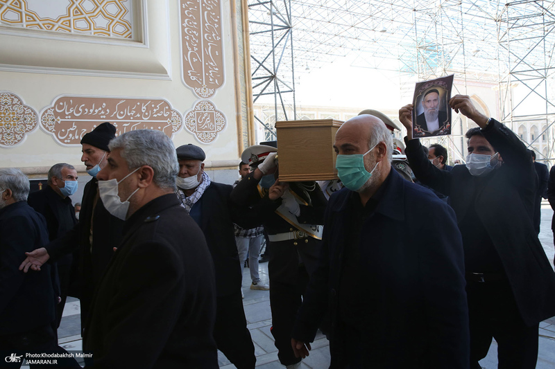 مراسم تشییع و خاکسپاری مرحوم حاج عیسی جعفری در حرم امام خمینی(س)
