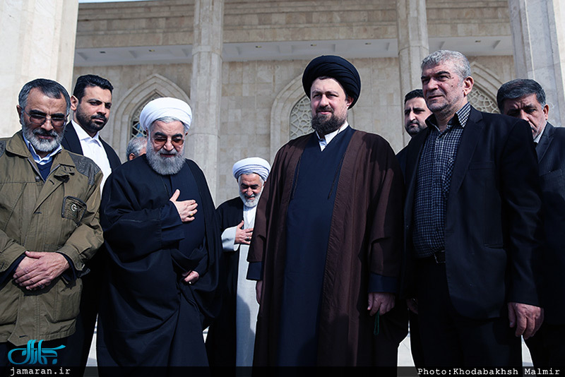 ادای احترام حسن روحانی به امام خمینی و رییس فقید مجمع تشخیص مصلحت نظام