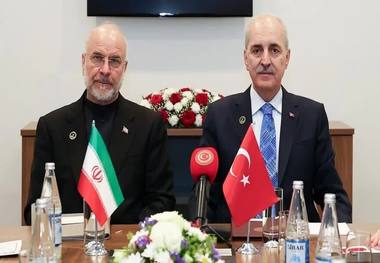 دیدار قالیباف و رئیس پارلمان ترکیه در آذربایجان