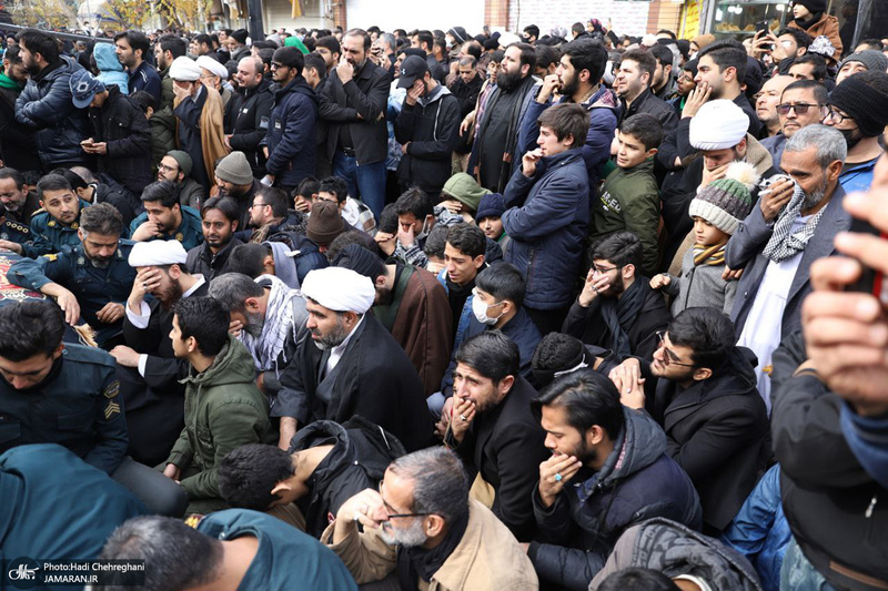 دسته عزاداری روز شهادت حضرت زهرا (س) با حضور آیت الله العظمی وحید خراسانی