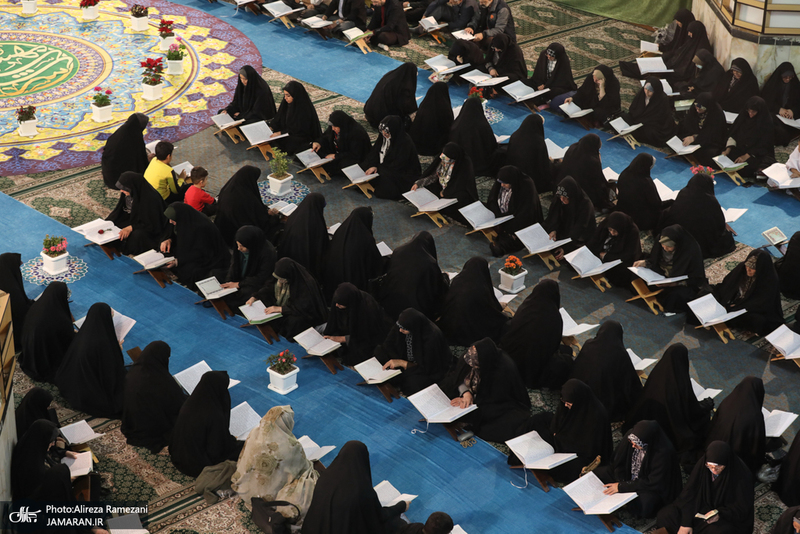 مراسم جزخوانی قرآن کریم در حرم مطهر حضرت عبدالعظیم حسنی(ع)