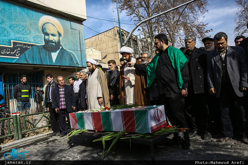 مراسم تشییع و خاکسپاری پیکر مطهر شهید گمنام در حوزه علمیه معیر 