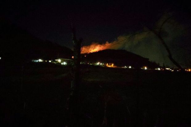 آتش‌سوزی اراضی جنگلی تالش و تلاش‌ها برای مهار آن