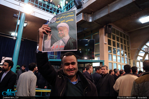  مراسم وداع با پیکر آیت الله هاشمی رفسنجانی(ره) در حسینیه جماران