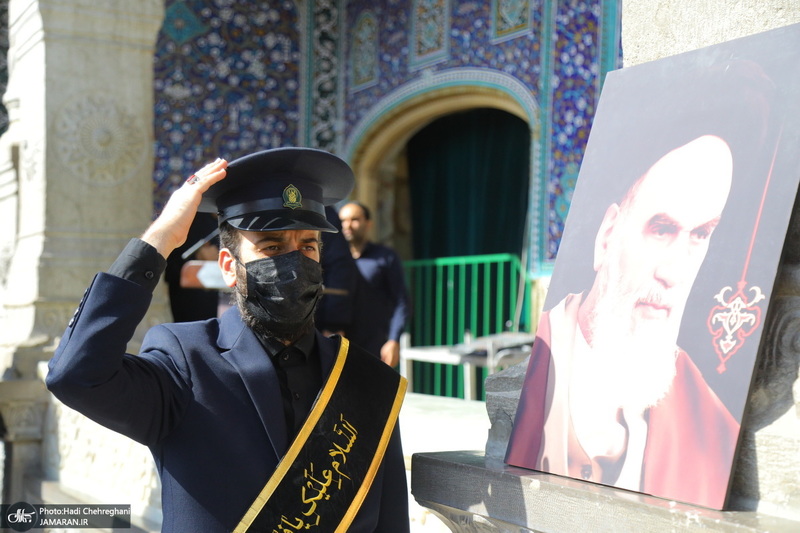 دسته عزاداری خادمین حرم مطهر حضرت معصومه (س) در سالروز شهادت امام رضا (ع)