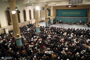 دیدار شرکت‌کنندگان در مسابقات بین‌المللی قرآن با رهبر معظم انقلاب