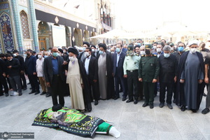 مراسم تشییع حجت الاسلام و المسلمین سید محمد جواد حسینی کاشانی(ره)