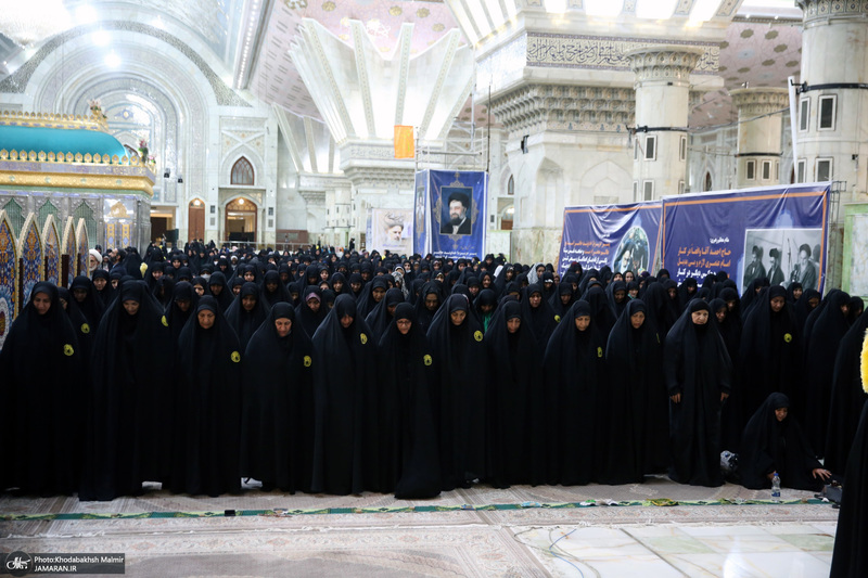 مراسم بیست‌و‌نهمین سالگرد ارتحال حاج سید احمد خمینی و بزرگداشت آیت‌الله بجنوردی در حرم امام