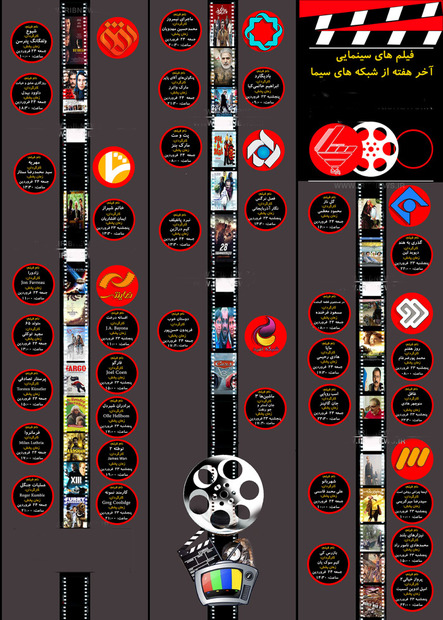 فیلم‌های آخر هفته تلویزیون +اینفوگرافی
