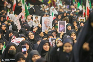 مراسم استقبال و وداع با پیکر مطهر شهید علی لاریجانی در قم
