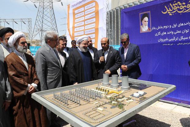 افتتاح نیروگاه سیکل ترکیبی شیروان توسط رئیس جمهور 