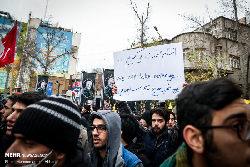 تجمع بزرگداشت شهید سپهبد سلیمانی در میدان فلسطین تهران