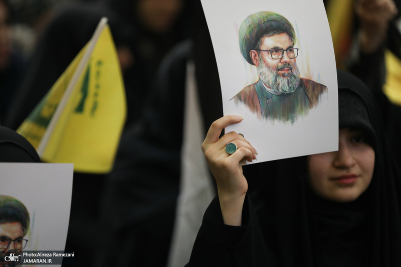 مراسم بزرگداشت شهیدان سید حسن نصرالله و سید هاشم صفی الدین در تهران