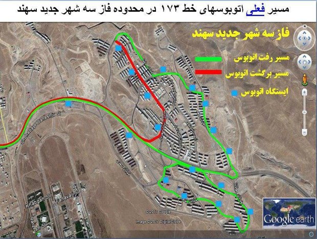 افزایش خدمات حمل و نقل عمومی در فاز 3 شهر جدید سهند