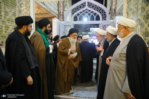 مراسم چهلمین روز درگذشت مرحوم آیت الله سید هادی سیستانی در قم‎