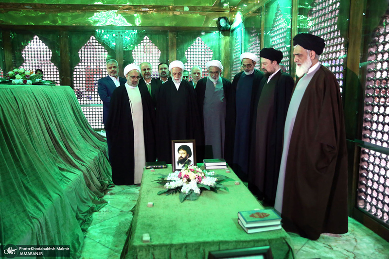 تجدید میثاق رئیس قوه قضائیه و مسئولان عالی قضایی با آرمان‌های حضرت امام خمینی (س)