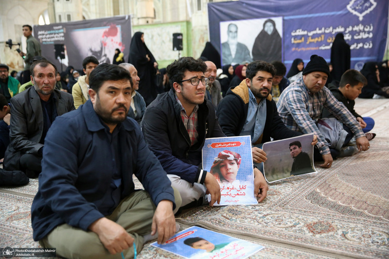 مراسم گرامیداشت شهدای مهاجر افغانسانی در حادثه گلزار شهدای کرمان
