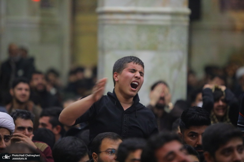 مراسم عزاداری ایام فاطمیه در مسجد اعظم قم‎‎