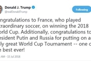 واکنش ترامپ به قهرمانی فرانسه در جام جهانی