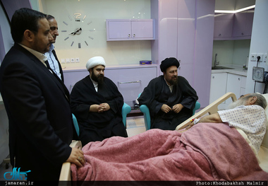 سید حسن خمینی از آیت الله مظاهری عیادت کرد