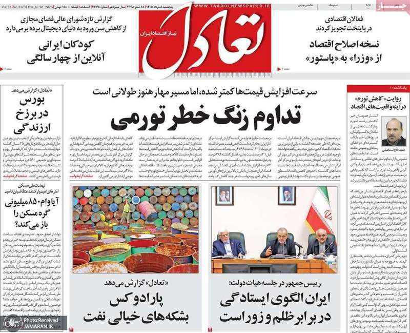 گزیده روزنامه های 8 مرداد 1405