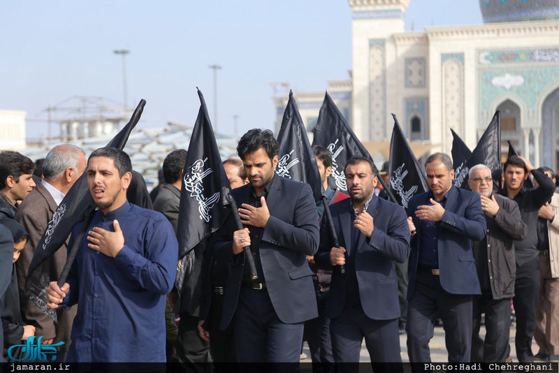 دسته عزاداری خادمان حرم حضرت معصومه ( س) در روز شهادت امام رضا (ع)