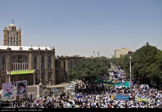 مسیرهای راهپیمایی روز قدس در تبریز اعلام شد