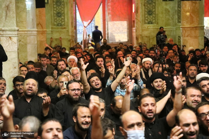 مراسم عزاداری شب هفتم ماه محرم در مسجد اعظم قم‎‎