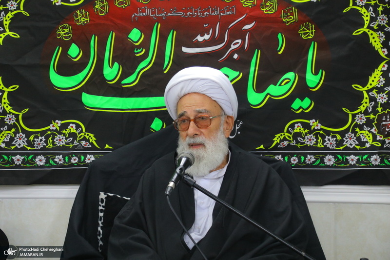 عزاداری شهادت حضرت فاطمه (س) در بیت آیت الله دوستی زنجانی‎