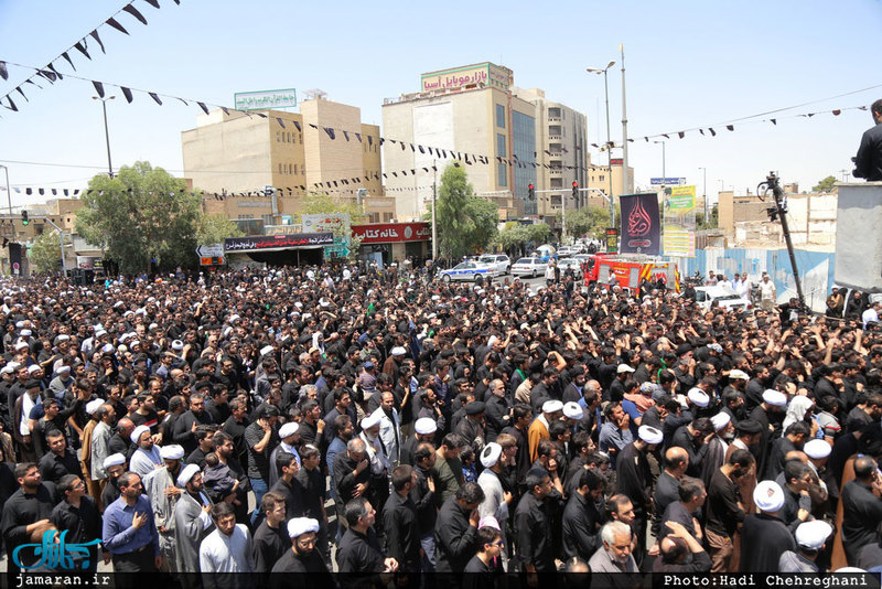  دسته عزای شهادت امام صادق(ع) با حضور آیت الله العظمی وحید خراسانی 