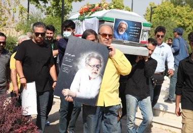 مراسم تشییع پیکر شاپور جورکش با حضور هنرمندان+ تصاویر