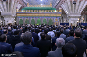 تجدید میثاق وزیر و کارکنان وزارت اقتصاد و امور دارایی با آرمان‌های امام(س)