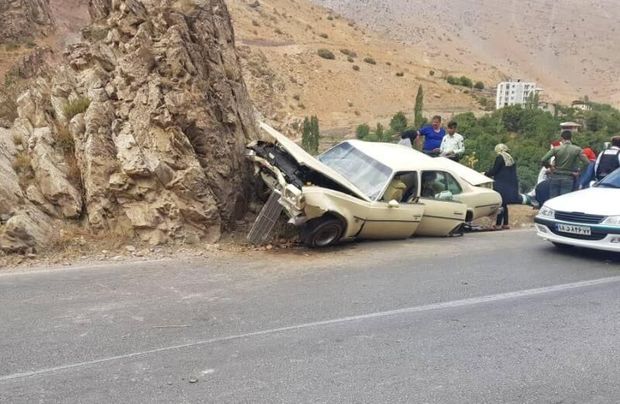 تصادف در جاده کرج - چالوس چهار مصدوم برجای گذاشت