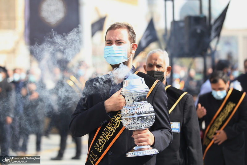 عزاداری خادمین حرم کریمه اهل بیت در روز شهادت امام رضا(ع)