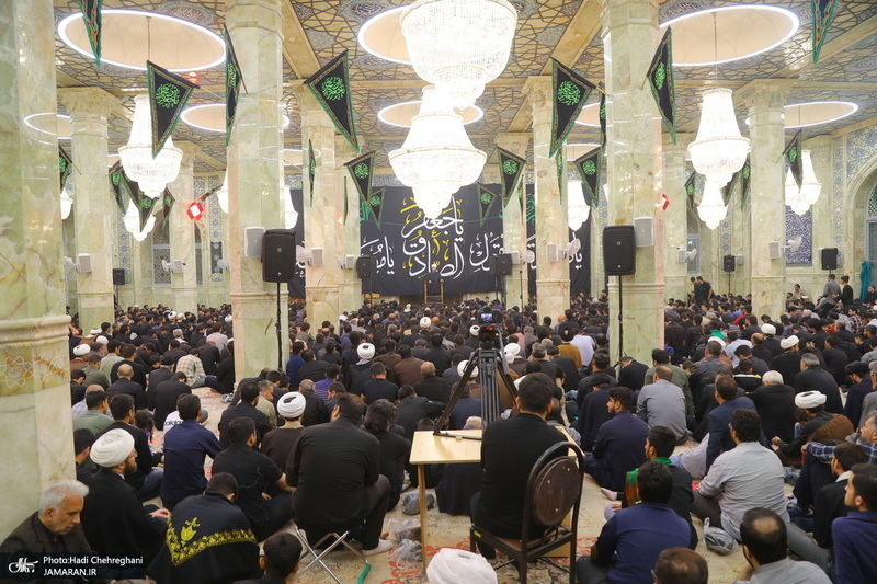 مراسم عزاداری سالروز شهادت امام جعفر صادق (ع) در مسجد اعظم قم