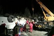 واژگونی اتوبوس مسافربری مسیر نکا به مشهد 10 کشته و زخمی برجای گذاشت+عکس