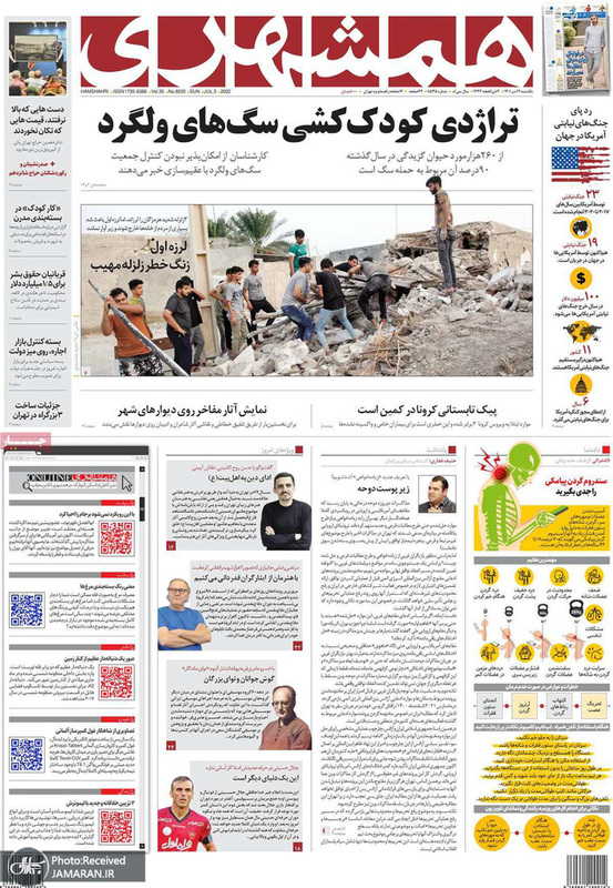 گزیده روزنامه های 12 تیر 1401