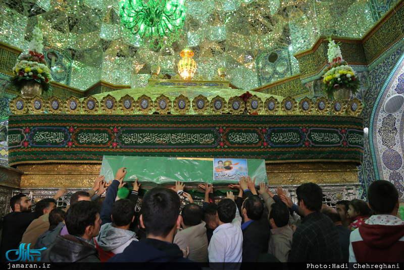 مراسم تشییع پیکر پنج شهید مدافع حرم حضرت زینب (س) در قم