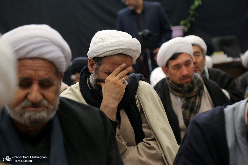 عزاداری در بیوت مراجع عظام تقلید و علما در سالروز شهادت حضرت فاطمه(س)