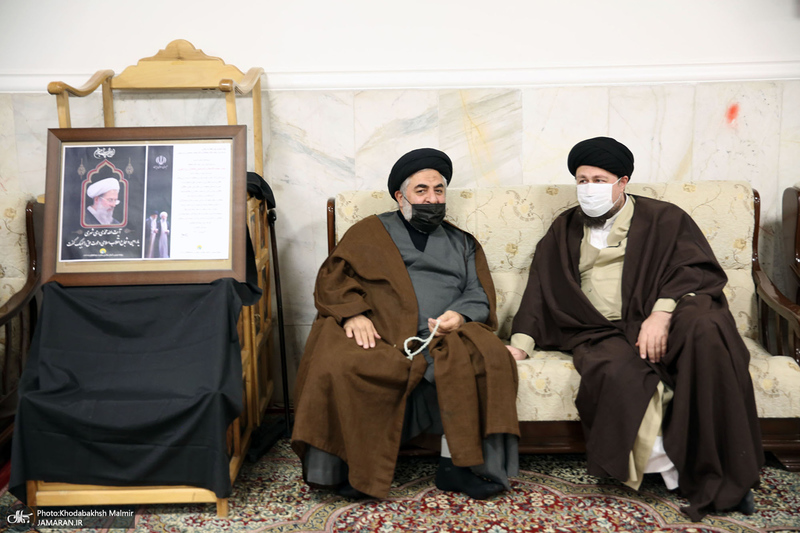 حضور سید حسن خمینی در منزل مرحوم آیت الله ری شهری (ره)