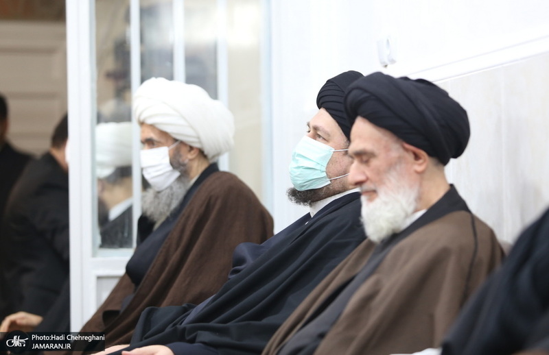 عزاداری شهادت حضرت فاطمه(س) در بیت آیت الله دوستی زنجانی با حضور سید حسن خمینی