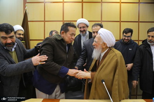 دیدار اساتید و روسای دانشگاه های کشورهای اسلامی با آیت الله العظمی جوادی آملی‎