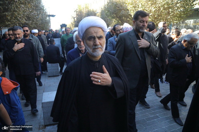 دسته عزاداری روز شهادت حضرت زهرا (س) با حضور آیت الله العظمی وحید خراسانی