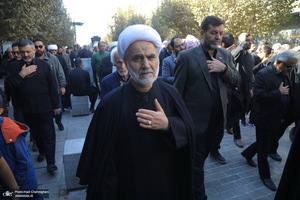 دسته عزاداری روز شهادت حضرت زهرا (س) با حضور آیت الله العظمی وحید خراسانی