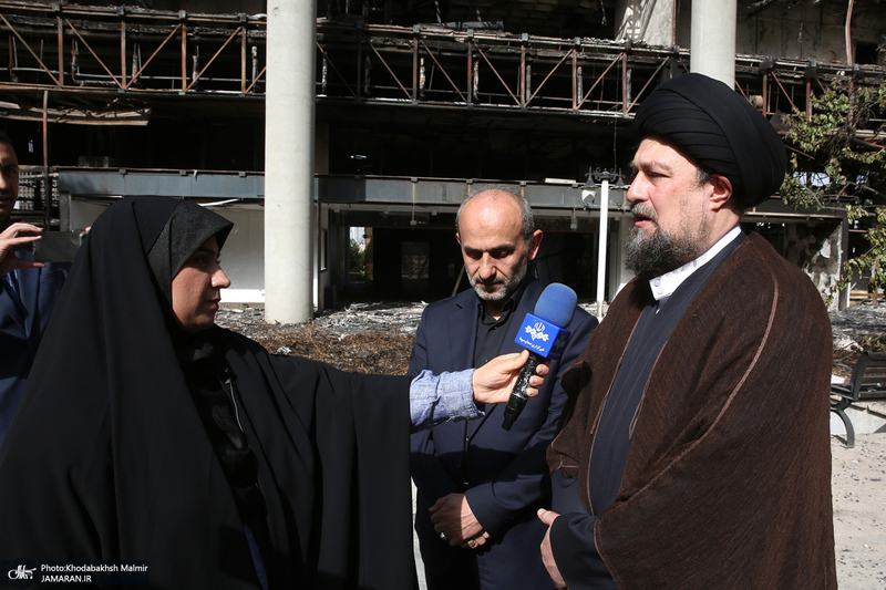 بازدید سید حسن خمینی از ساختمان شیشه ای صداوسیما